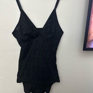 Black Lace thong Bodysuit